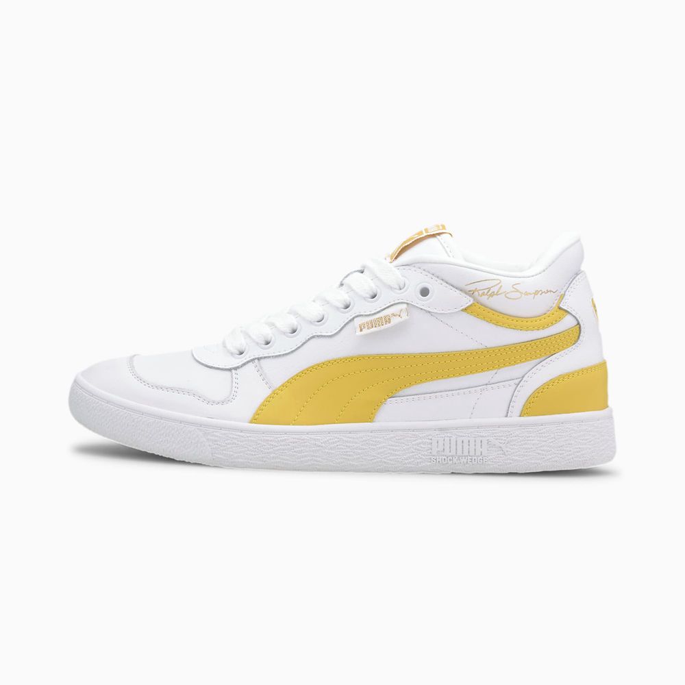 Puma Ralph Sampson Demi OG Férfi Kosárlabda Cipő - Fehér/Citrom/Fehér ( Hungary - OMSDQ1329 )